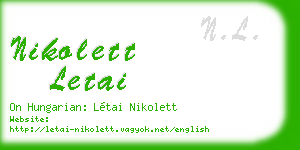 nikolett letai business card